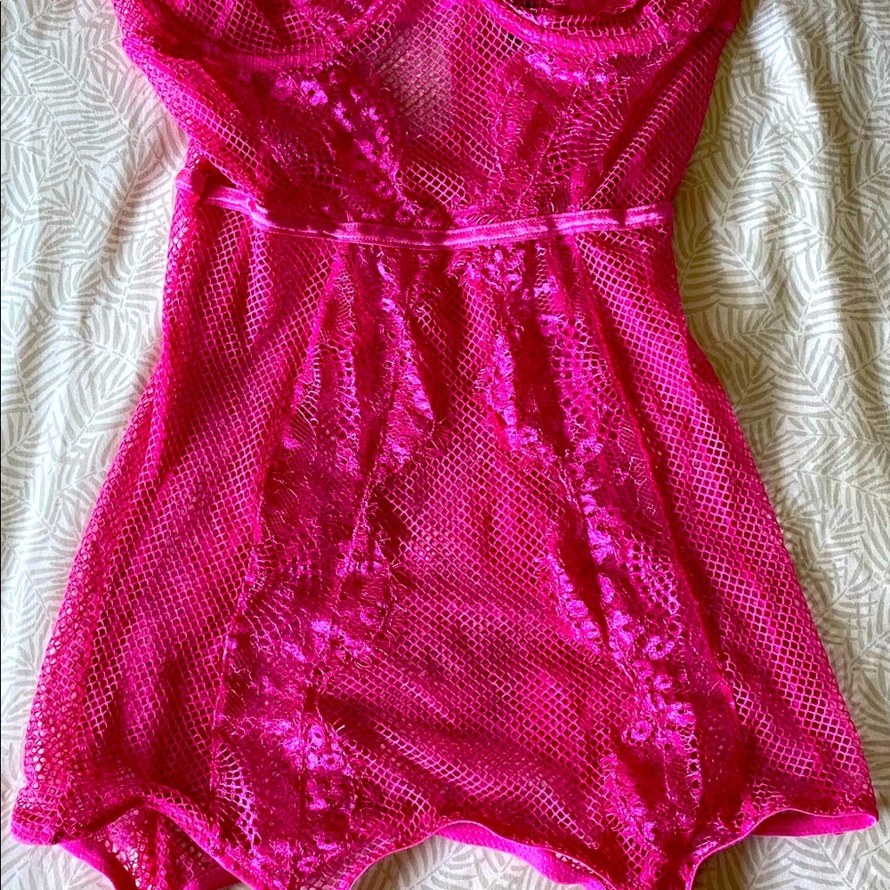 Womens one piece garter chemise